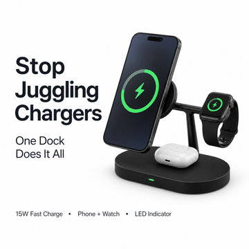 Best Wireless Charger in UAE 2025: The 15W Fast Charging Dock That Powers Your Phone &amp; Smartwatch Simultaneously — Available in Dubai