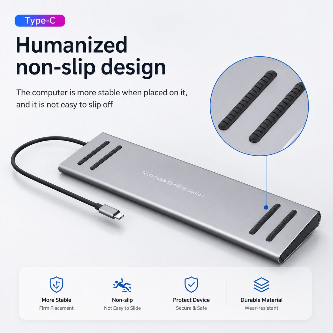 14-in-1 USB-C Docking Station UAE — 4K HDMI, 100Mbps LAN, USB 3.0, PD 3.0 Fast Charging Hub for MacBook, Surface Pro & Laptops | Dubai Delivery