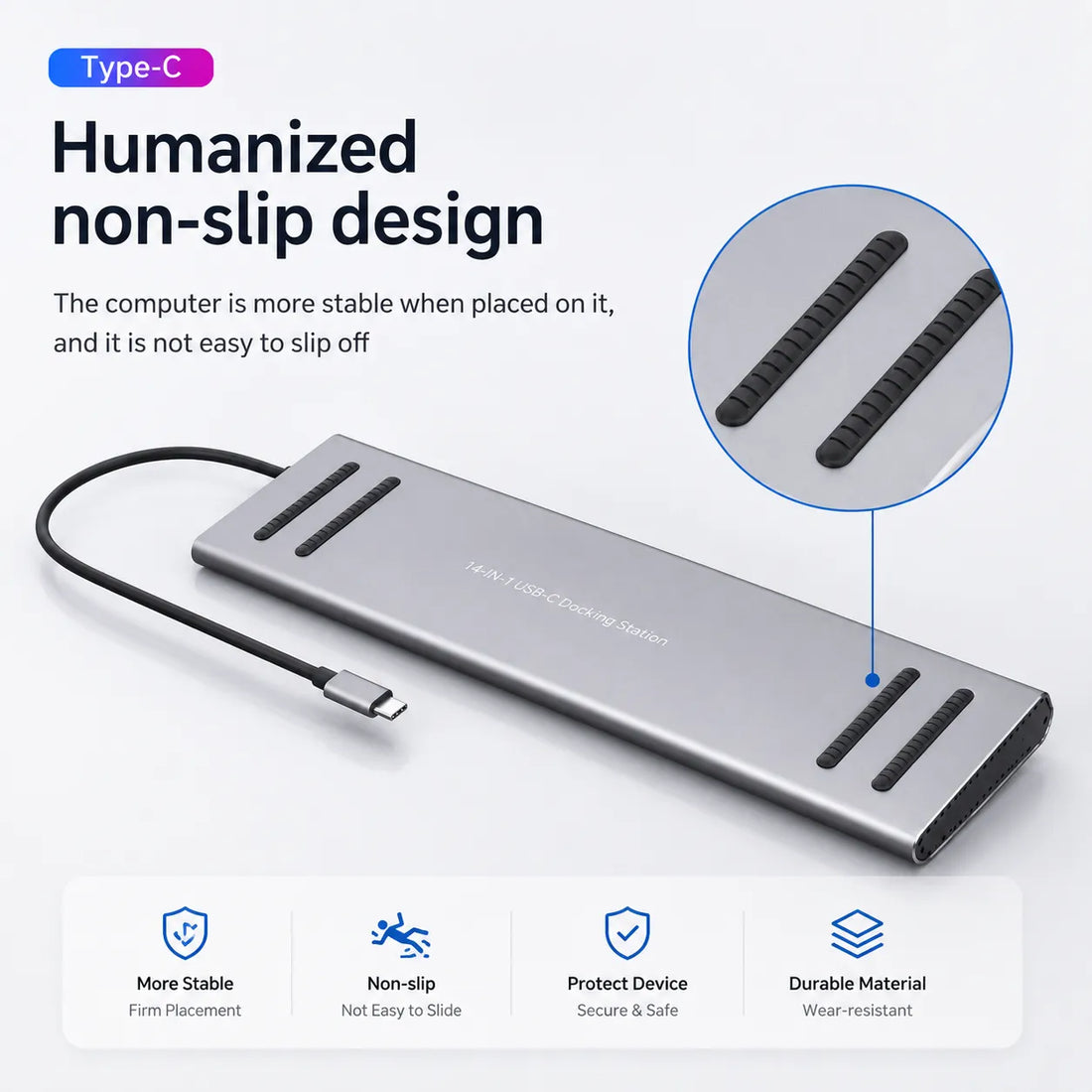 14-in-1 USB-C Docking Station UAE: 4K HDMI, 100Mbps LAN, USB 3.0, PD 3.0 Fast Charging Hub for MacBook, Surface Pro & Laptops | Dubai Delivery