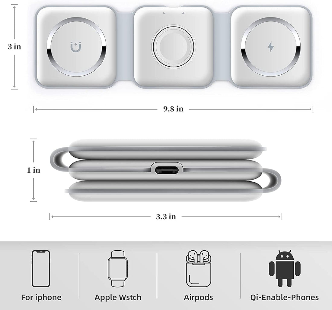 3 - in - 1 Wireless Charging Pad - Crown Cart
