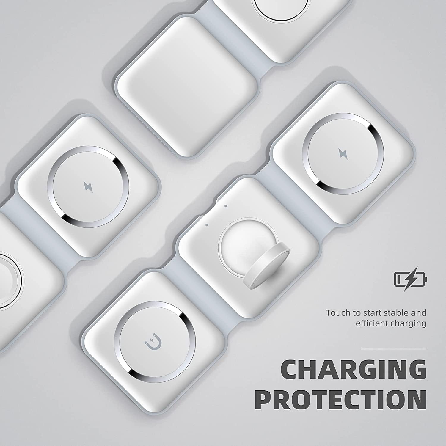 3 - in - 1 Wireless Charging Pad - Crown Cart
