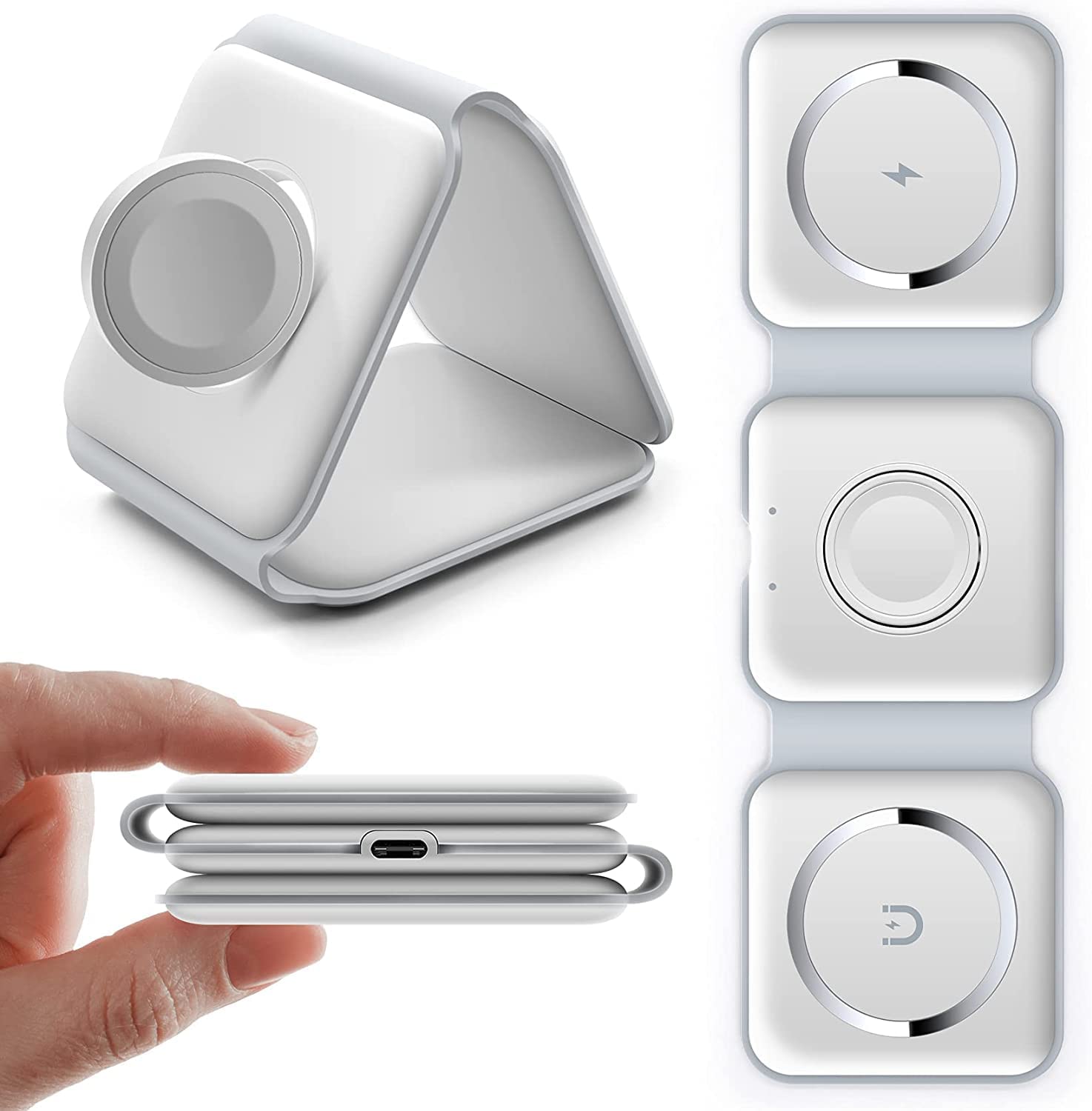 3 - in - 1 Wireless Charging Pad - Crown Cart