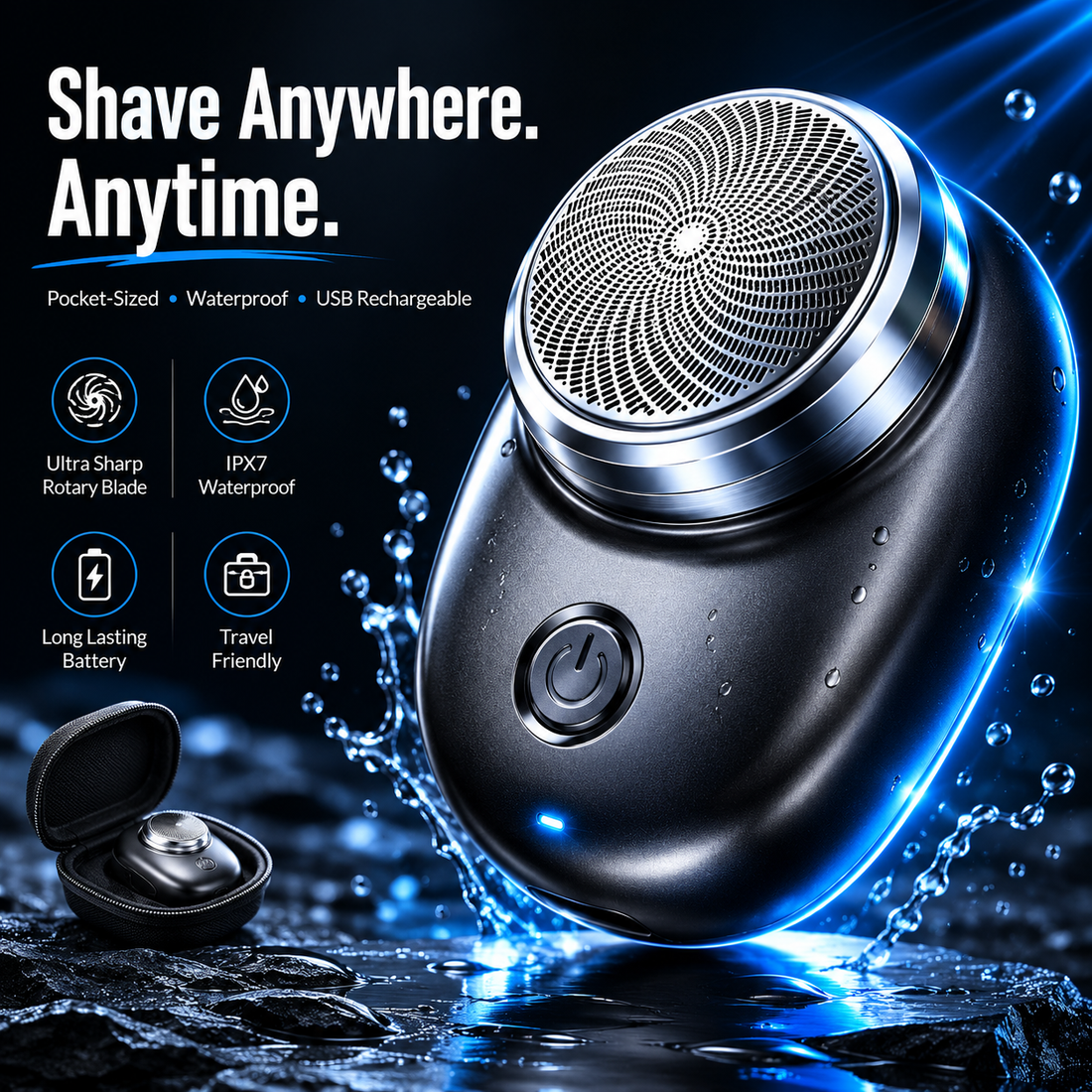 Electric Razor UAE — Waterproof Quick-Charge Shaver for Face, Neck & Body | Smooth Close Shave | Wet & Dry Use | Ergonomic Grip