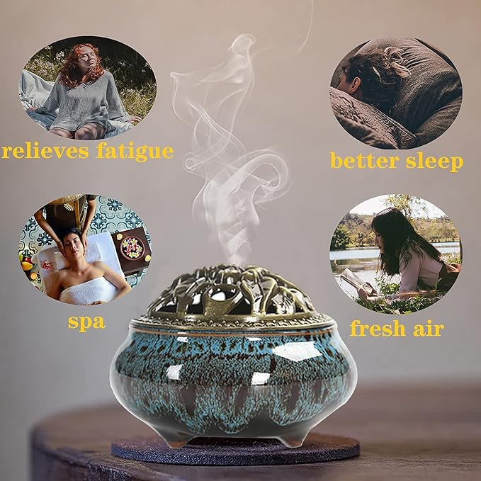 Ceramic Incense Burner - Crown Cart