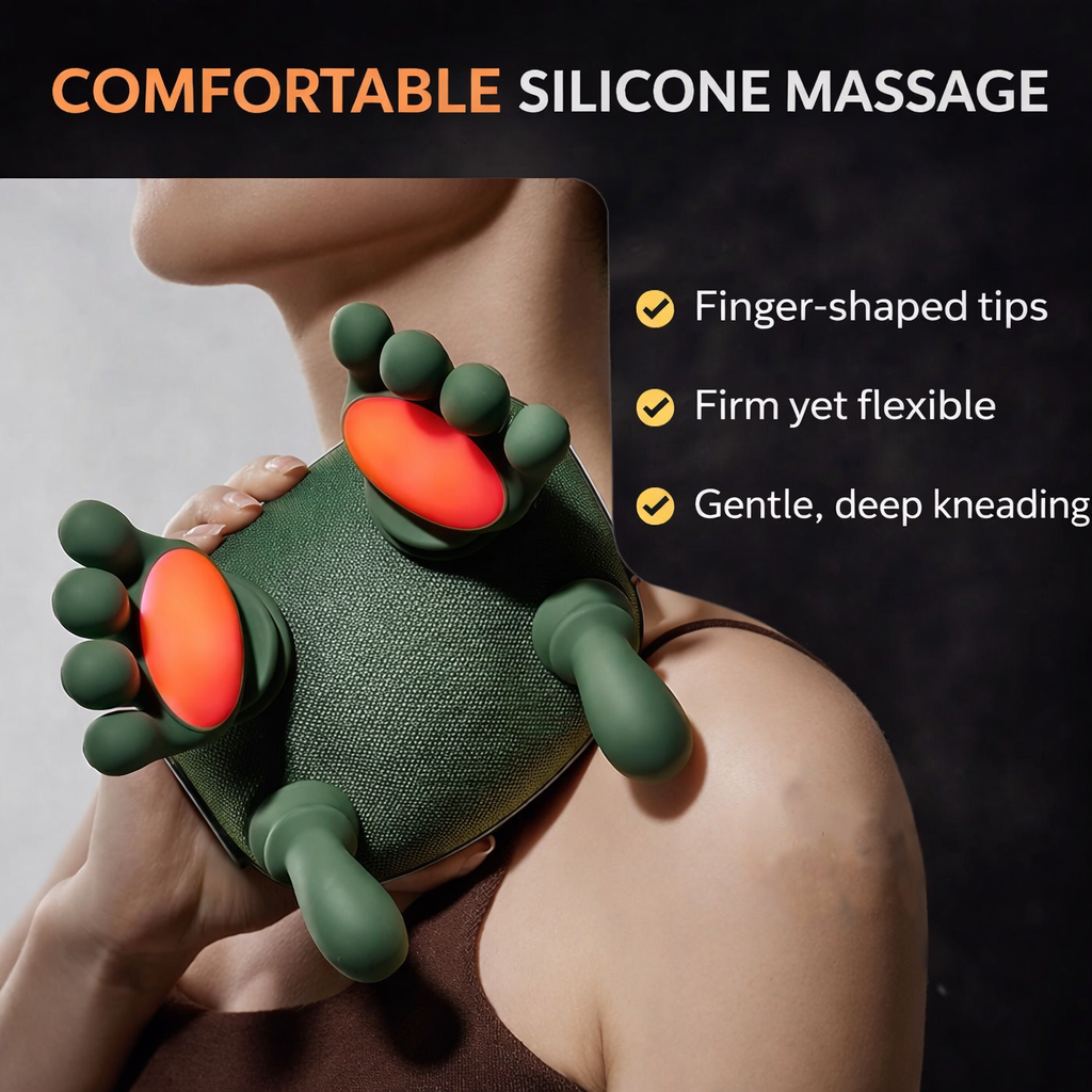 3D Shiatsu Neck & Shoulder Massager with Heat | Deep Tissue Pain Relief