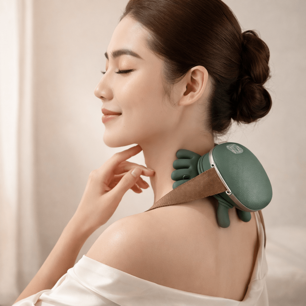 3D Shiatsu Neck & Shoulder Massager with Heat | Deep Tissue Pain Relief - Crown Cart