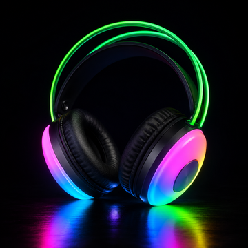 LED Wireless Headset UAE — Hi-Fi Stereo Sound with RGB Lighting, Built-in Mic & Bluetooth | Gaming, Music & Online Classes | UAE Delivery