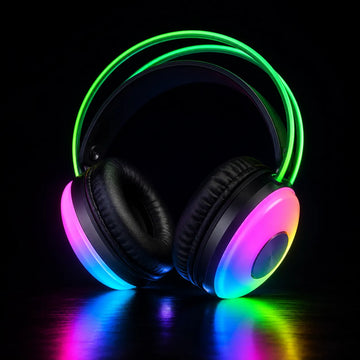 LED Wireless Headset UAE: Hi-Fi Stereo Sound with RGB Lighting, Built-in Mic & Bluetooth | Gaming, Music & Online Classes | UAE Delivery
