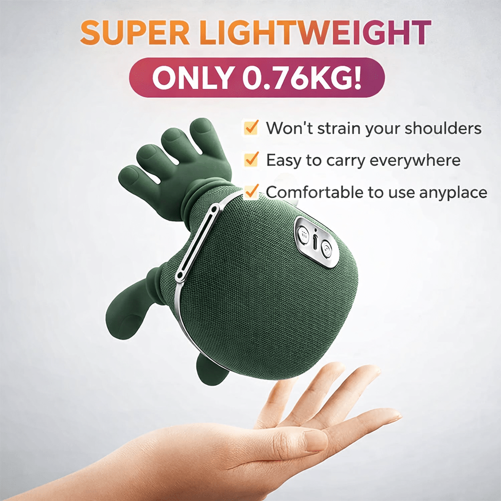 3D Shiatsu Neck & Shoulder Massager with Heat | Deep Tissue Pain Relief - Crown Cart