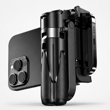 Mini Grip Quadripod with Bluetooth Remote UAE — Foldable Phone Tripod Stand for Selfies, Vlogging, TikTok & Live Streaming | iPhone & Samsung Compatible | Dubai Delivery