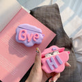 AirPod 2 Case 3D HI BYE Cloud Letter Cartoon Soft Silicone Wireless Earphone Cases For Apple Airpods Case Cute Cover - Crown Cart