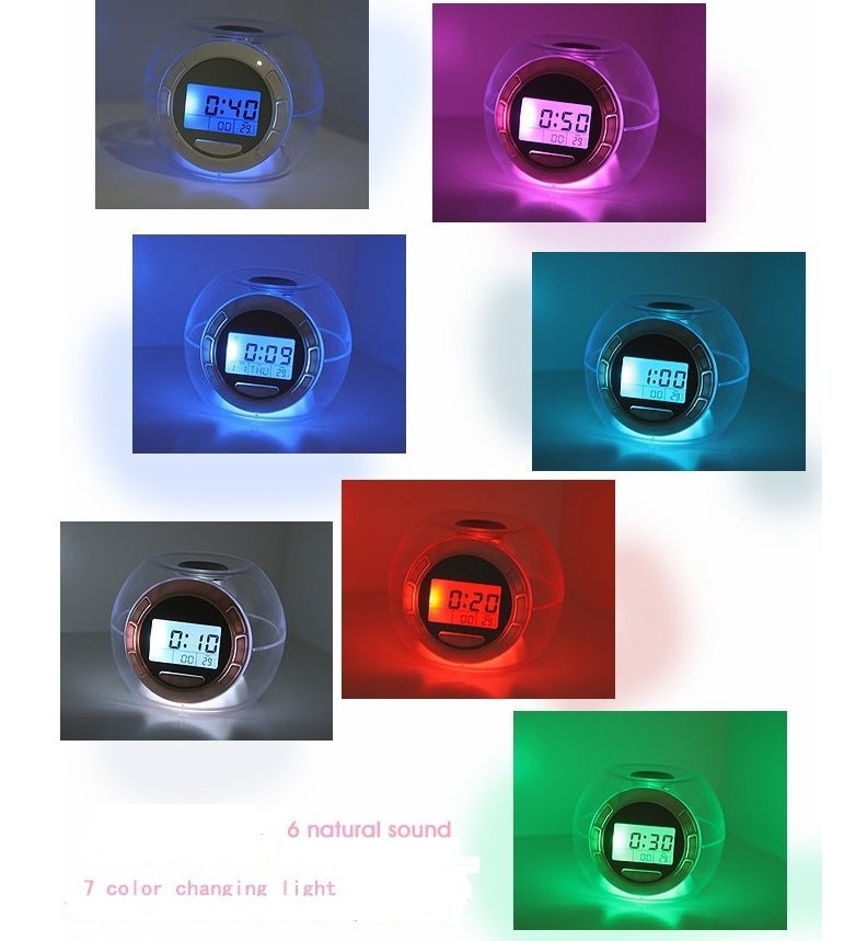 Colorful Natural Sound Alarm Clock - Crown Cart