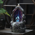 Creative Resin Backflow Incense Burner Crystal Cave Led Night Light Incense Creative Ornaments - Crown Cart