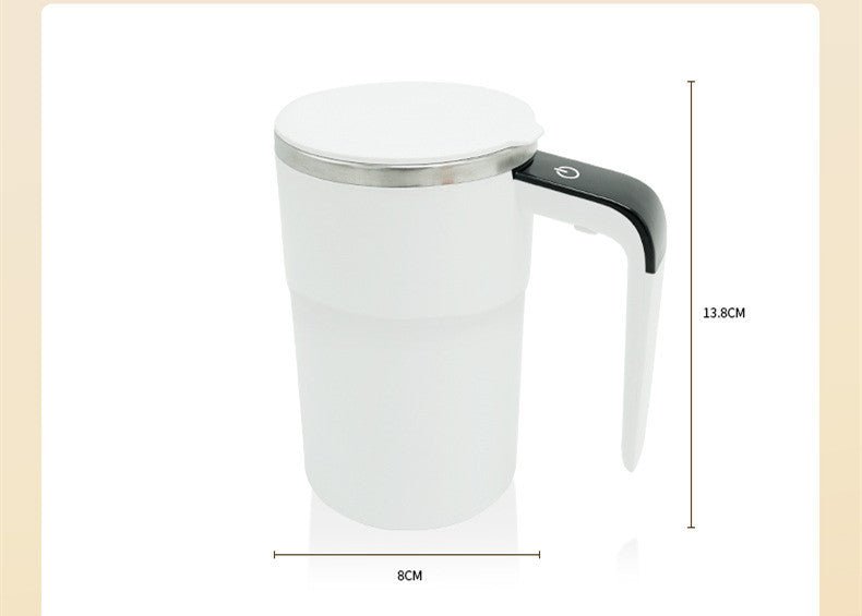 Electric Coffee Mug USB Rechargeable Automatic Magnetic Cup IP67 Waterproof Food - Safe Stainless Steel For Juice Tea Milksha Kitchen Gadgets - Crown Cart