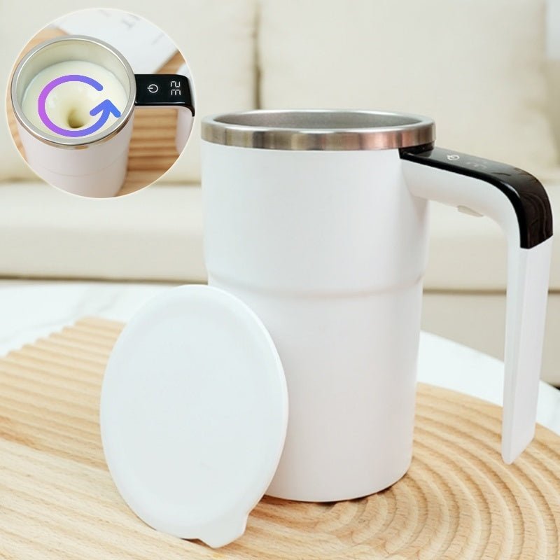 Electric Coffee Mug USB Rechargeable Automatic Magnetic Cup IP67 Waterproof Food - Safe Stainless Steel For Juice Tea Milksha Kitchen Gadgets - Crown Cart