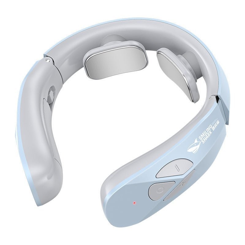 Electric Neck Massager EMS Pulse Rechargeable USB Cervical Traction Therapy Massage Stimulator Pain Relief Heating Function - Crown Cart