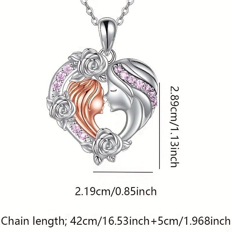 Fashion European And American Style New Heart - shaped Pendant Necklace - Crown Cart