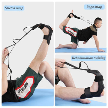 Fitness Yoga Ligament Stretching Belt Foot Rehabilitation Strap Plantar Fasciitis Leg Training Foot Ankle Joint Correction Sports Rope - Crown Cart