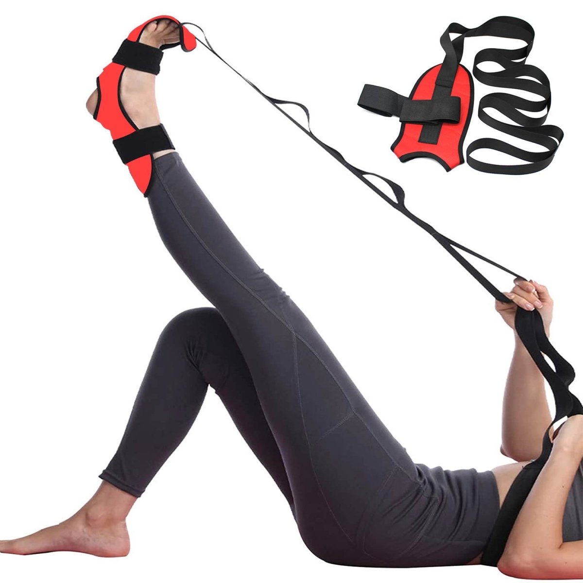 Fitness Yoga Ligament Stretching Belt Foot Rehabilitation Strap Plantar Fasciitis Leg Training Foot Ankle Joint Correction Sports Rope - Crown Cart