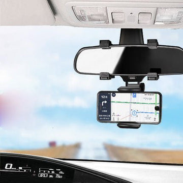 Mobile Phone Holder For Car Rearview Mirror - Crown Cart