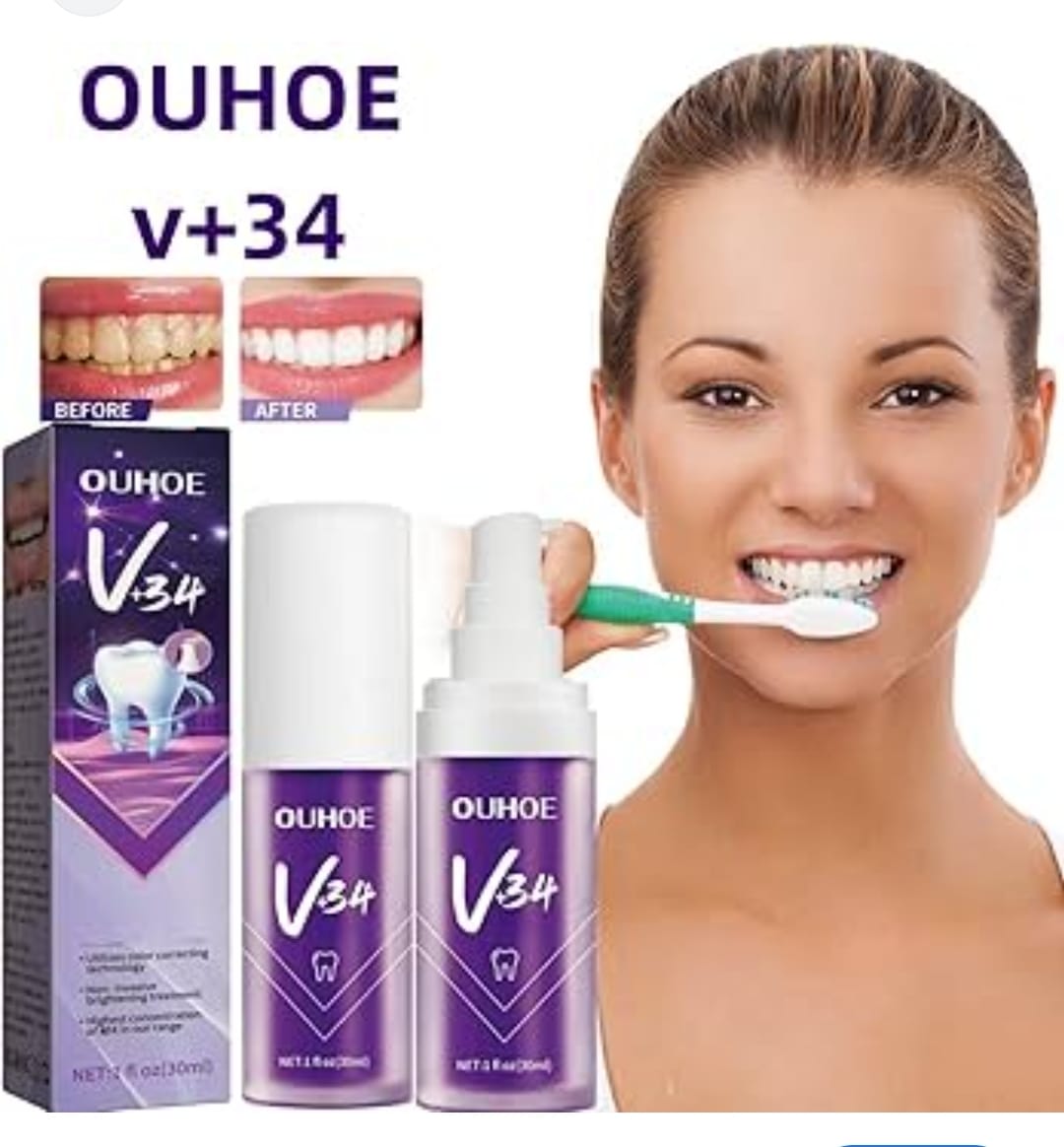 Toothpaste for Teeth Whitening (30ml) - Crown Cart